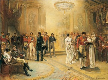 historical scene Painting - The Duchess of Richmond Ball Robert Alexander Hillingford historical battle scenes